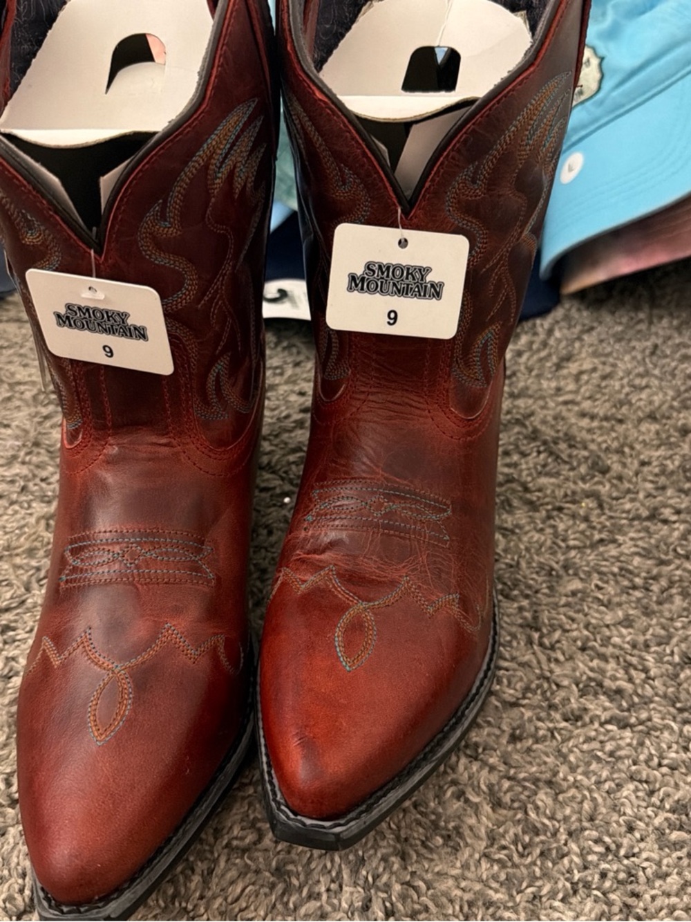 size 9 red boots brand new w tags